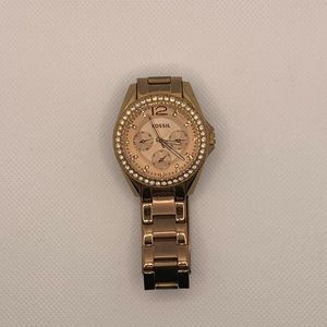 Riley Rose gold plated stainless steel watch